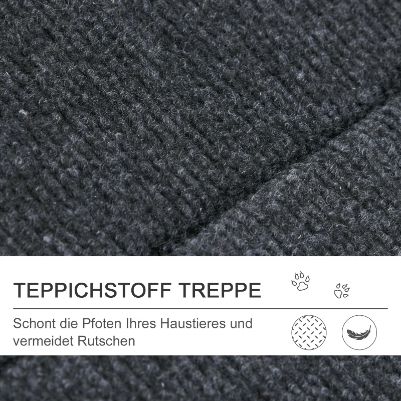 PawHut Huisdierentrap 2-in1 hondenhelling kattentrap hondentrap inklapbaar dierentrap hout