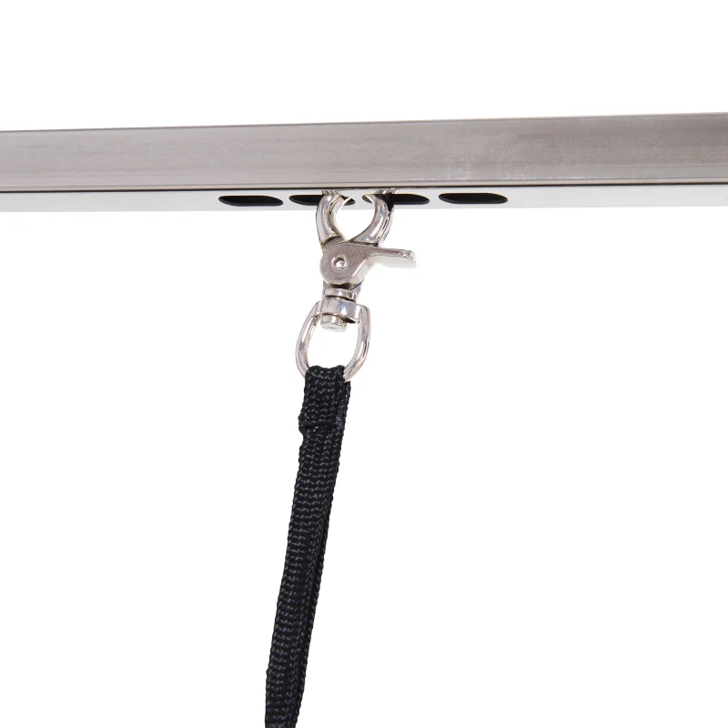 PawHut Trimtafel, scheertafel in hoogte verstelbaar met ondermand voor honden inklapbaar zwart