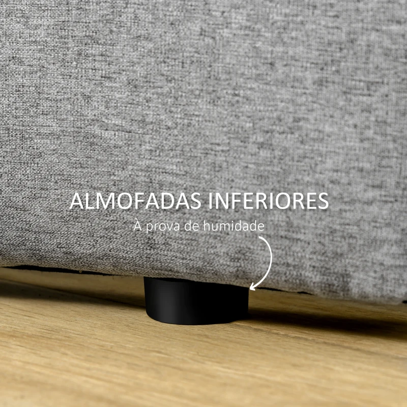 HOMCOM Cabeceira de Cama 160cm Cabeceira de Cama Estofada em Linho e Acolchoada 2 Formas de Uso Vertical ou Montado na Parede 160x7x120cm Cinza