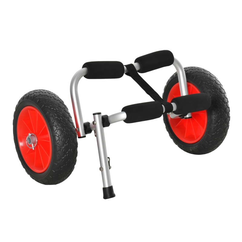 Homcom Carrello per Kayak Pieghevole Pneumatici 25cm Adatto a Tutte le Superfici