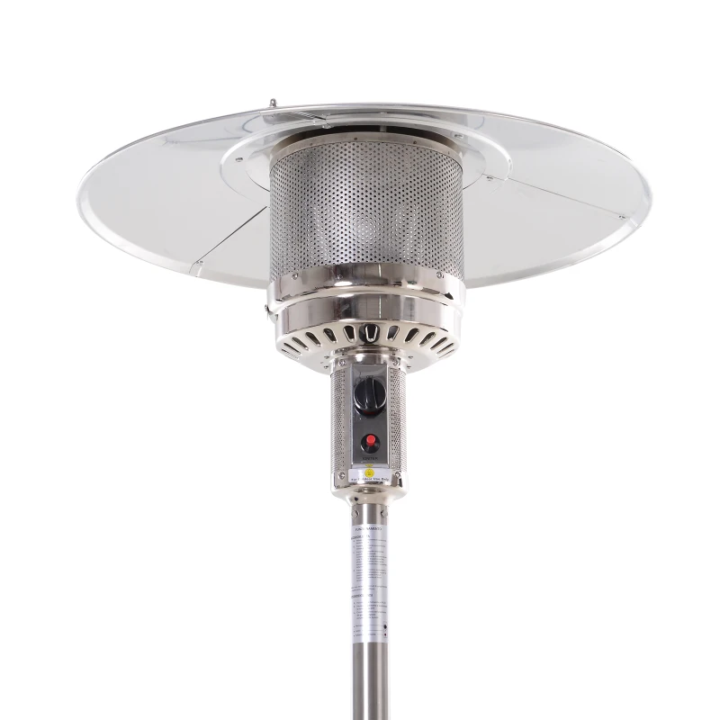 Outsunny Stufetta da Esterno Fungo a Gas in Acciaio Inox Patio Heater Riscaldamento