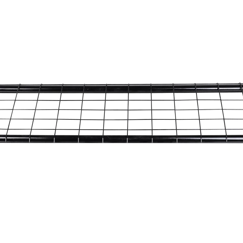 HOMCOM Appendiabiti Attaccapanni in Acciaio con Altezza Regolabile, Stand Porta Abiti, 4 Rotelle, 2 Binari e 1 Ripiano, Nero