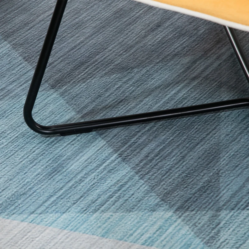 HOMCOM Poltrona in Velluto Stile Nordico Senza Braccioli, Poltroncina da Camera con Base in Metallo Incrociata, 55x69x68cm, Giallo