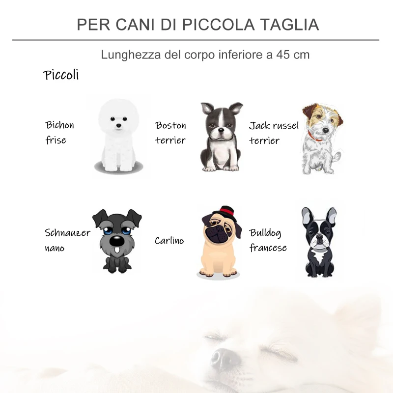 PawHut Divano sofa lettino letto di lusso per cani gatti animali domestici in pelle sintetica