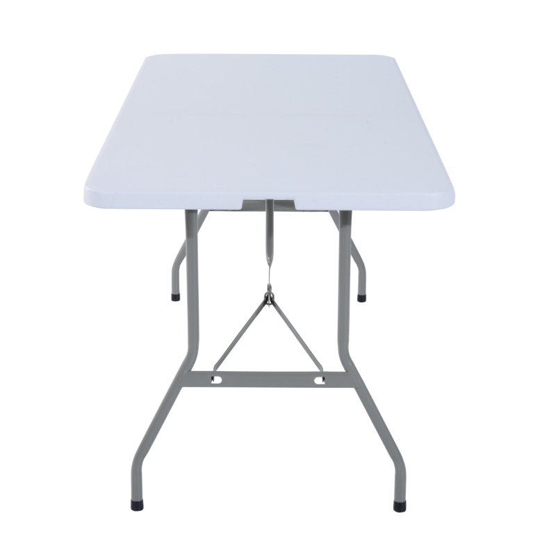 Outsunny Tavolo Pieghevole da Picnic Tavolino da Giardino Campeggio Portatile in PE 180x 74x 74cm Bianco