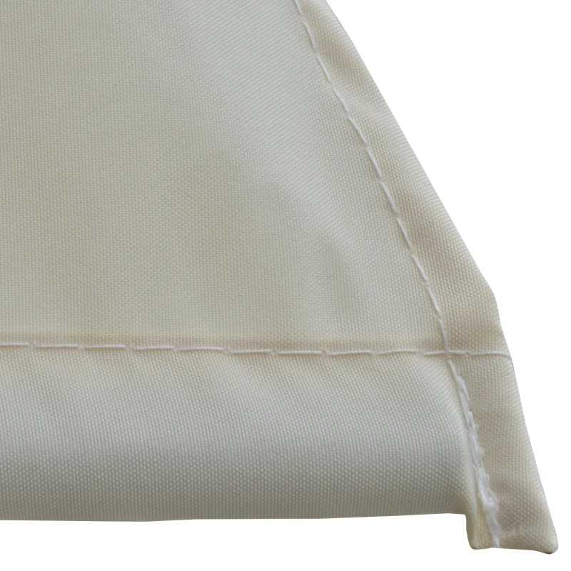 Outsunny Tenda Frangivista a Ventaglio Salvaspazio e Richiudibile in Alluminio e Poliestere, 140x10x140cm Bianco Crema