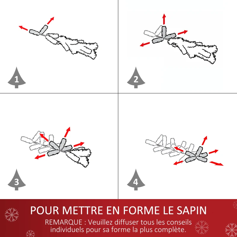 HOMCOM Sapin de Noël Artificiel Lumineux 90 lumières LED Fibres optiques Lumineux Multicolores 90 Branches PVC étoile Sommet Brillante Ø 48 x 90 cm Vert