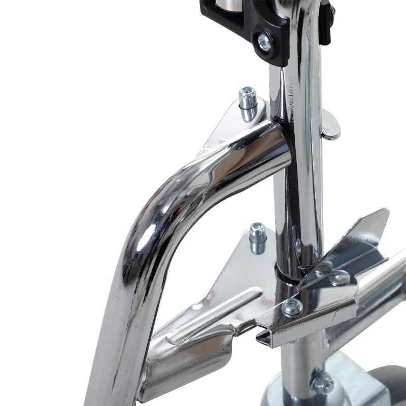 HOMCOM Carrozzina WC Impermeabile Antiscivolo con Vaso Rimovibile Anziani e Disabili Ecopelle e Metallo 66x55x92cm