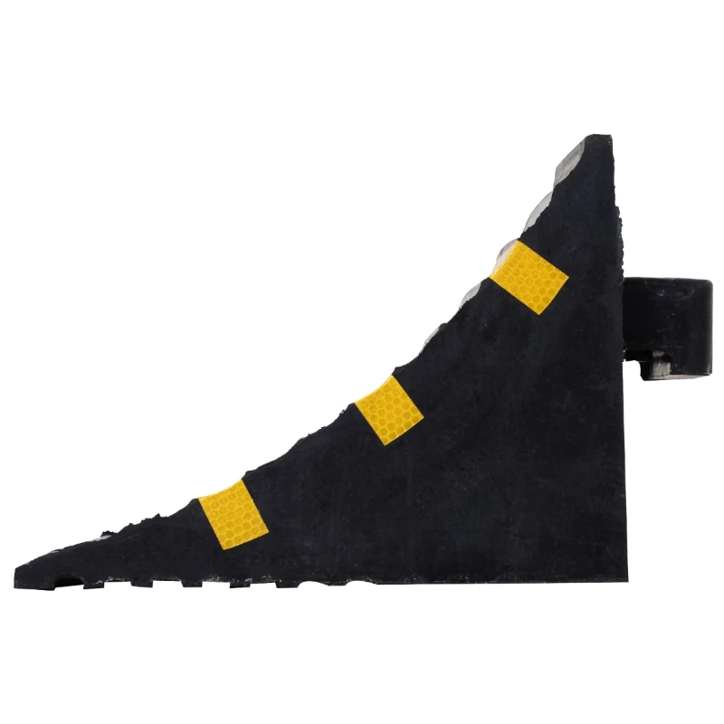 HOMCOM 2 Pezzi Ruota Gomma Chock, Cunei con impugnatura, Cunei Frenanti per Roulotte, Rimorchio di Camion Carico Max 5T 25x16x19 cm