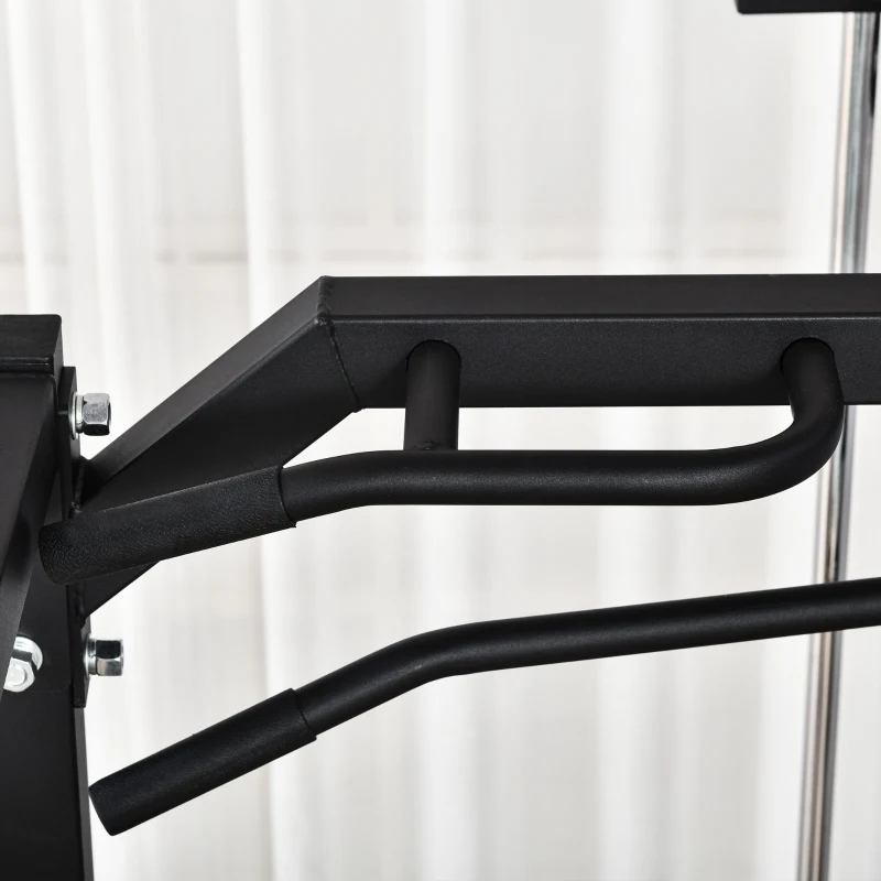 HOMCOM Palestra Multifunzione Stazione Fitness per Allenamento a Casa e Professionale, in Acciaio, 155x118x220cm, Nero