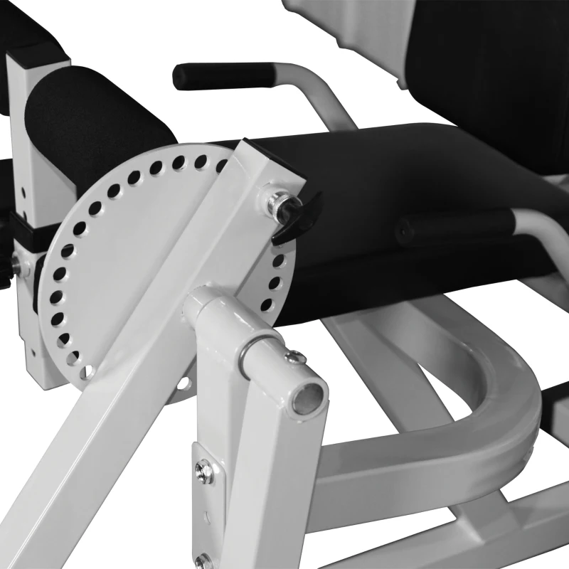 HOMCOM Panca Allenamento Regolabile, Roman Chair, Attrezzo Workout Gambe per Palestra/Casa, 113x95x99cm, Nero e Bianco