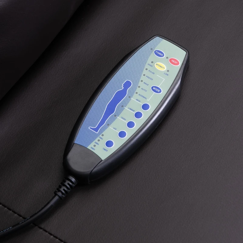 HOMCOM Poltrona Massaggiante Riscaldante Reclinabile in Pelle PU Marrone con 8 Punti di Massaggio e Telecomando, 85x94x104cm