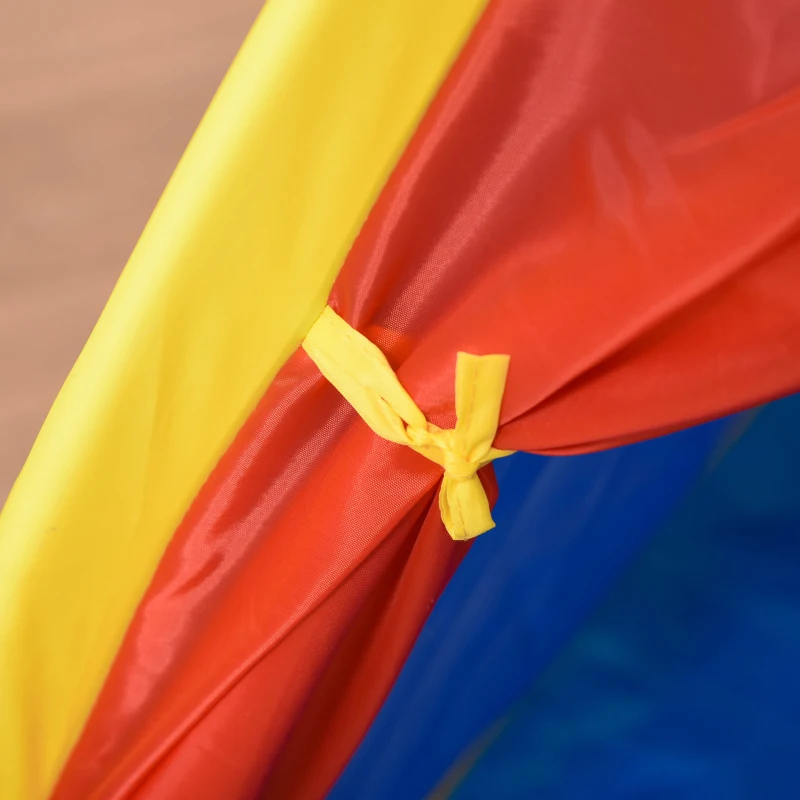 HOMCOM Tenda da Gioco 6in1 per 2-4 Bambini, Tunnel Pieghevole e Borsa di Trasporto, per Interno ed Esterno, 390x260x92cm