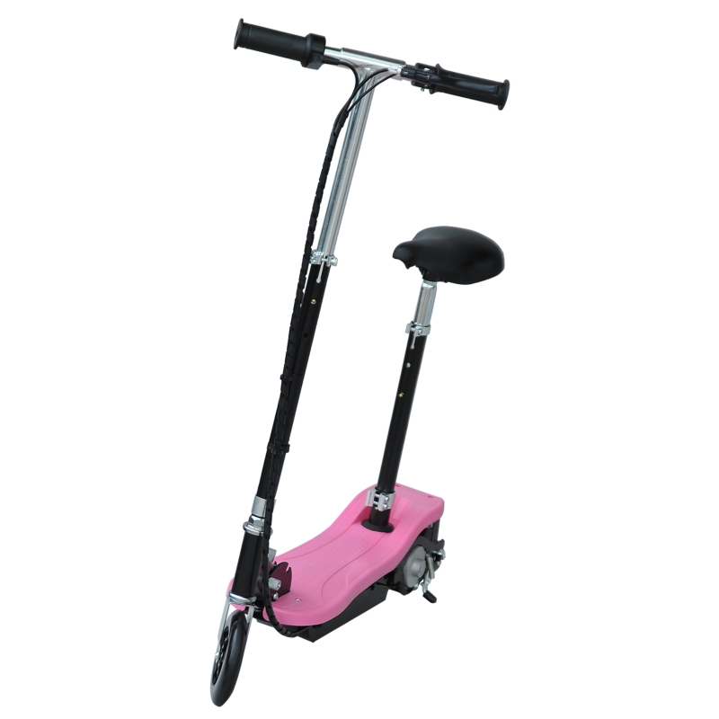 Homcom Trottinette Électrique Enfant 120 W Rose 82 x 37 x 96 cm