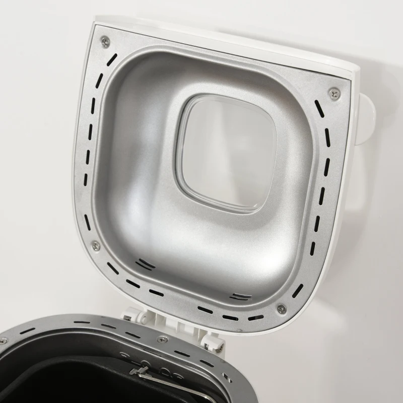 HOMCOM Macchina per il Pane 11 Programmi, Timer 13 Ore e 1 Ora Mantenimento del Calore, Antiaderente, 550W, Biacno, 29.6x23.3x29.2cm