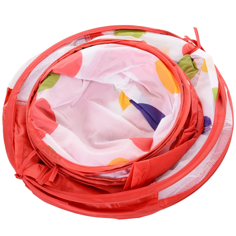 HOMCOM Tenda 3 in 1 per Bambini 18+ Mesi con Tunnel, Vasca Palline e Canestro, Sistema Pop-Up (290x120x90cm)