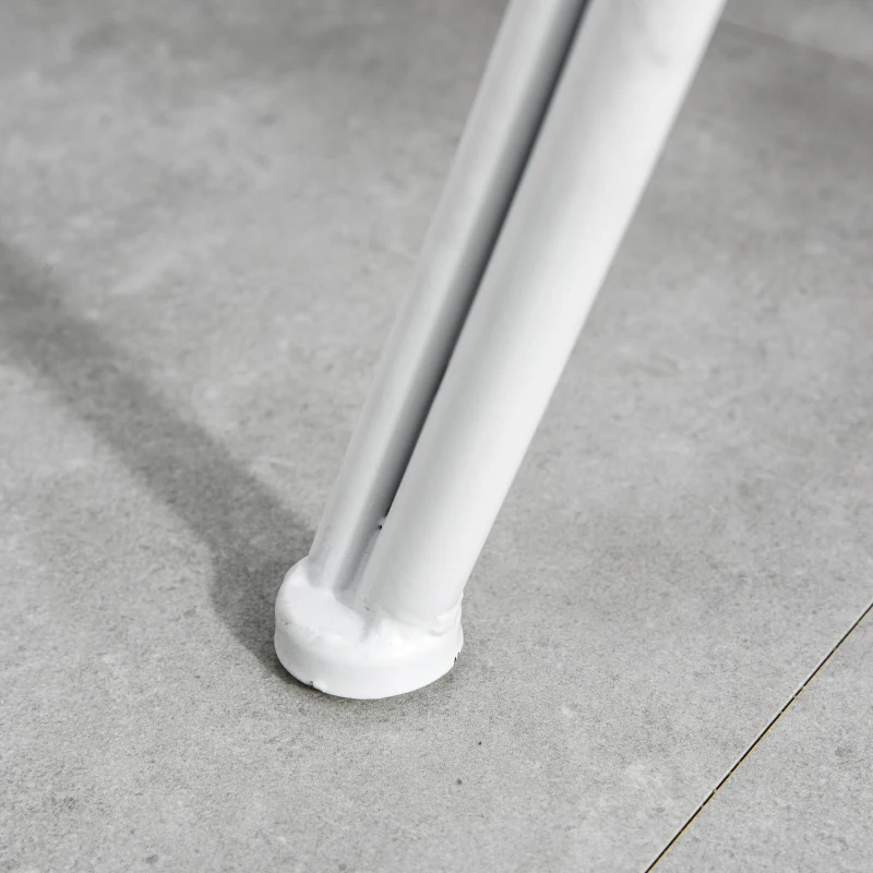Outsunny Panchina in Metallo da Giardino, Panca da Giardino 2 Posti, 134x51x89cm - Bianco