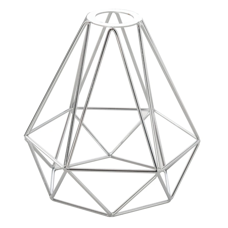 HOMCOM Lampada da Terra Moderna Paralume in Filo Metallico Palo in Metallo e Base in Marmo Ф25x152cm Nero Argento Bianco