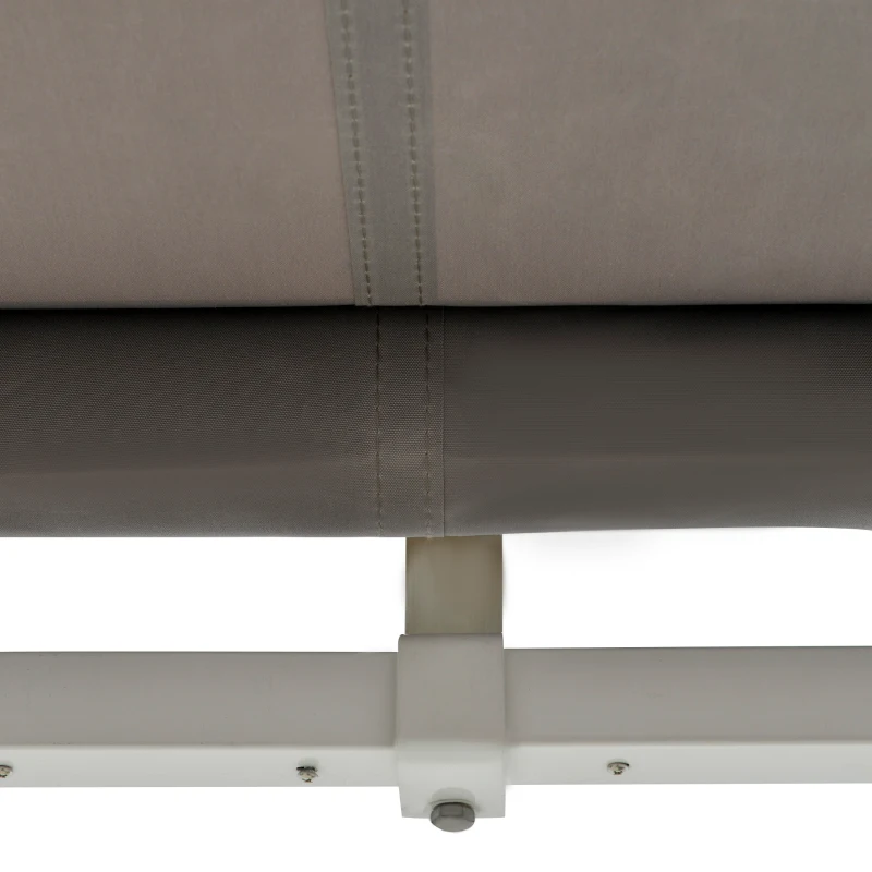 Outsunny Tenda da Sole a Bracci 250x200cm Elettrica Apertura con Telecomando o Manovella, in Alluminio e Poliestere Grigio