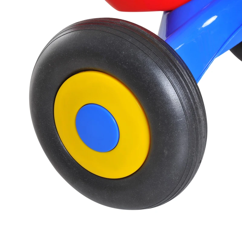 HOMCOM Triciclo a Pedali con 3 Ruote e Clacson per Bambini in Plastica PP 60 × 42 × 45cm Colorato
