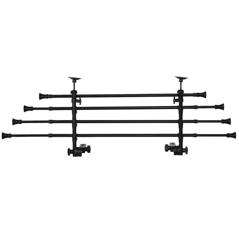 PawHut Divisorio Auto per Cani Regolabile in Altezza e Larghezza, in Ferro e ABS 85-140L x 30-50Acm, Nero