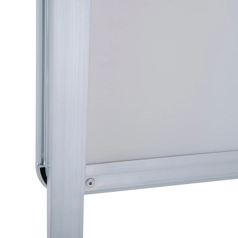 HOMCOM Espositore Pubbliciario Bifacciale a Cavalletto Pieghevole in PVC Bianco