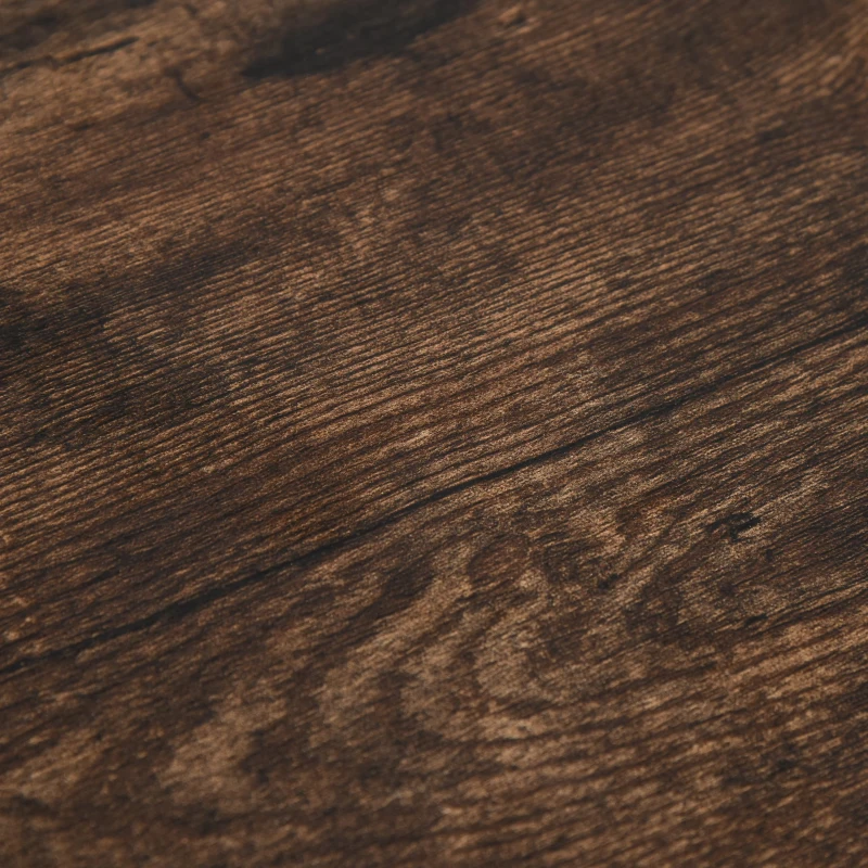 HOMCOM Set Tavolo Alto con 4 Sgabelli Stile Industriale in Metallo e Legno, Arredamento Moderno Soggiorno e Cucina, Marrone Rustico