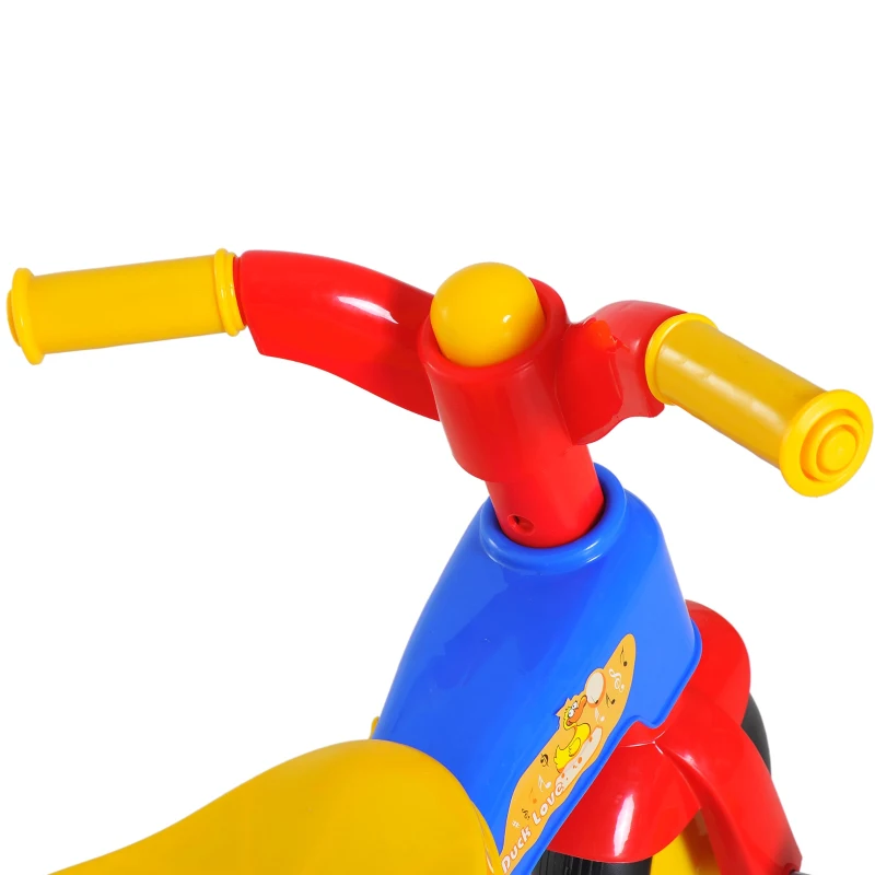 HOMCOM Triciclo a Pedali con 3 Ruote e Clacson per Bambini in Plastica PP 60 × 42 × 45cm Colorato