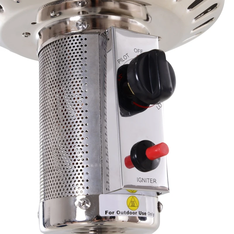 Outsunny Stufetta da Esterno Fungo a Gas in Acciaio Inox Patio Heater Riscaldamento