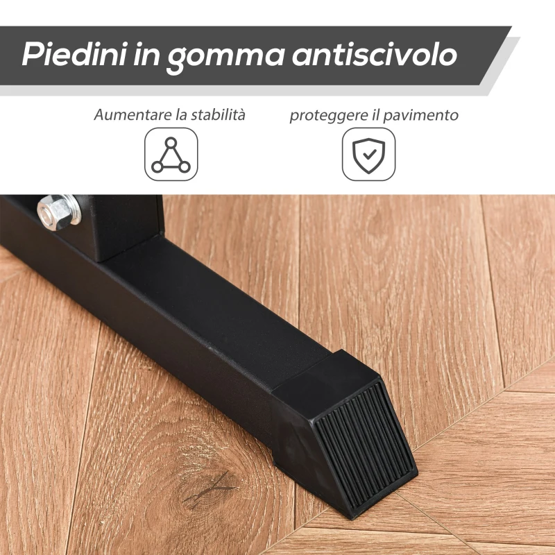 HOMCOM Palestra Multifunzione Stazione Fitness per Allenamento a Casa e Professionale, in Acciaio, 155x118x220cm, Nero