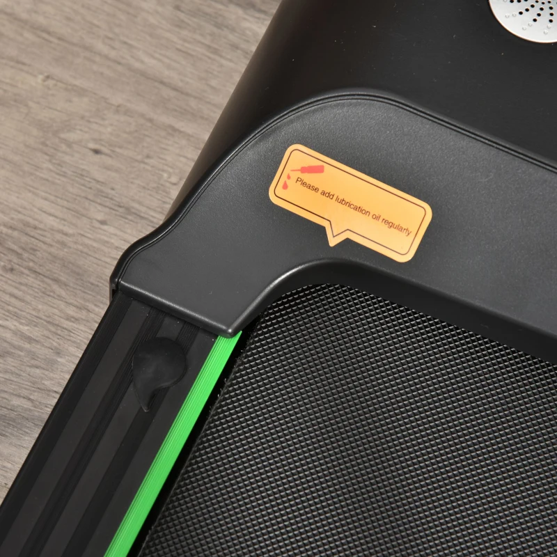 HOMCOM Tapis Roulant Elettrico Senza Manubrio, Display LED e Telecomando - Nero