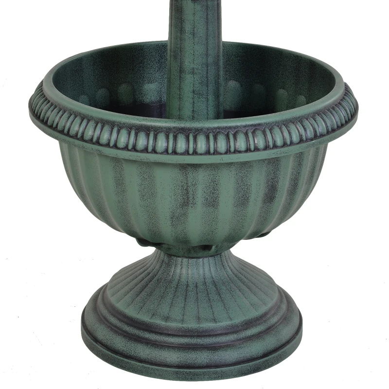 Outsunny bloembak plantenbak plantenpot bloemenstandaard drie verdiepingen vintage groen