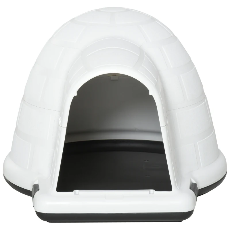 PawHut Cuccia Casetta da Esterno per Cani di Taglia Piccola a Forma di Igloo con Porta, per Carlino, Bichon Fries, Chihuahua, 68.2x80x53cm
