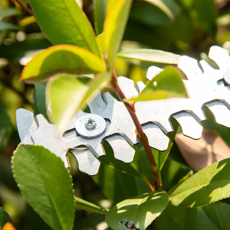 Outsunny Cesoia 2 in 1 Sfoltirami e Tosaerba con Batteria 3.6V Ricaricabile e 2 Lame, Rosso