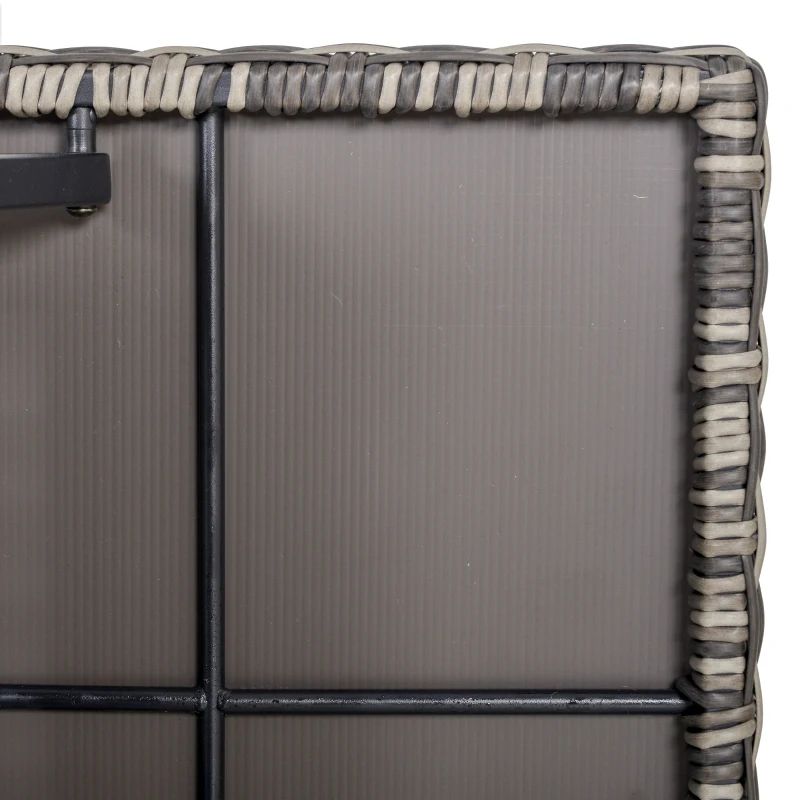 Table basse relevable de jardin résine tressée