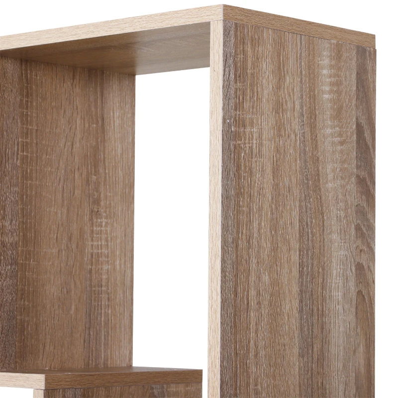 HOMCOM Libreria in Legno Design Moderno con 8 Ripiani, 70x24x178cm, Color Legno Naturale