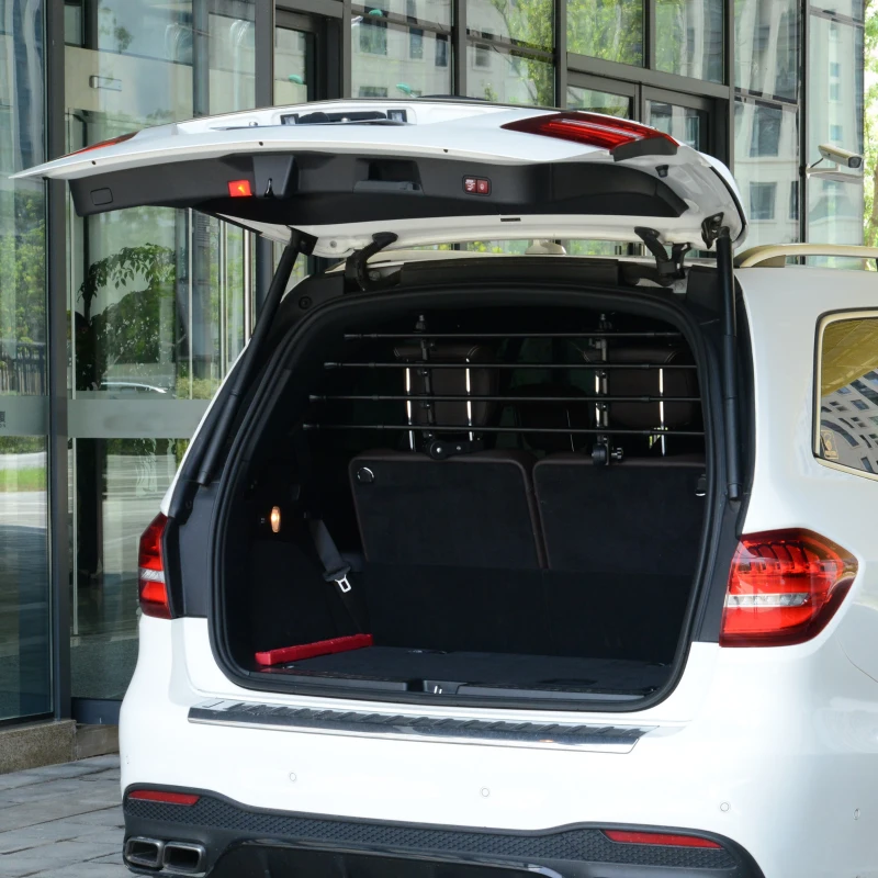 PawHut Divisorio Auto per Cani Regolabile in Altezza e Larghezza, in Ferro e ABS 85-140L x 30-50Acm, Nero