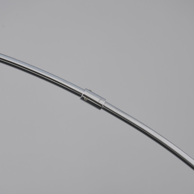 Homcom Lampada da Terra ad Arco con Paralume Regolabile in Acciaio con Base Rotonda in Marmo