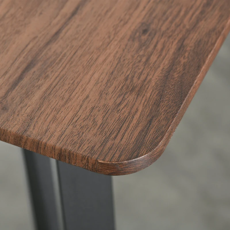 HOMCOM Tavolo Rettangolare in Stile Rustico Industriale in MDF e Metallo, Tavolo da Cucina e Bar 110x60x102cm Marrone