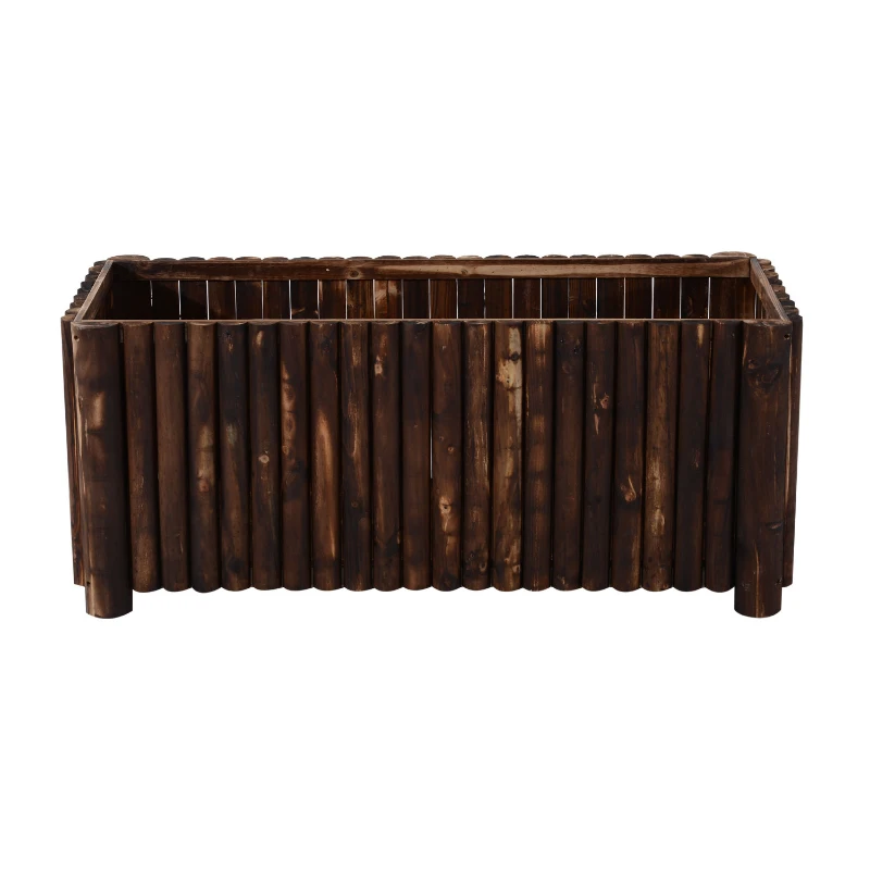 Outsunny Verhoogd bed kruidenbed plantenbak plantenhuis bloembed bloembak vurenhout