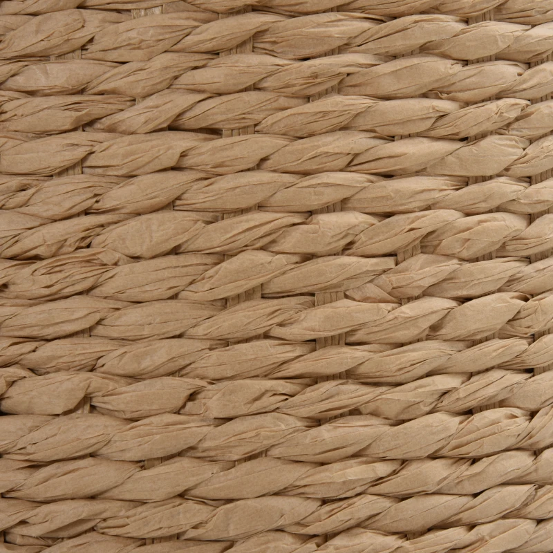 HOMCOM Tabouret de Rangement Repose-Pieds 2 en 1 Design Simple et Moderne Idéal pour Salon Chambre Salle de Bain Ø 30 x 40 cm Beige