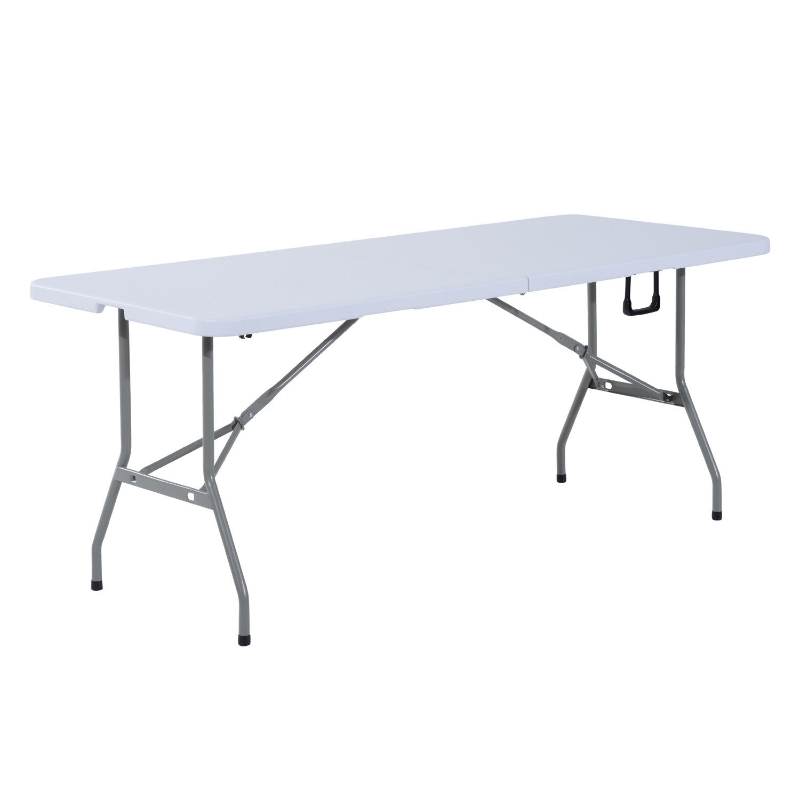 Outsunny Tavolo da Campeggio Pieghevole Portatile Picnic Richiudibile in Valigia in PE 180 x 74 x 74cm