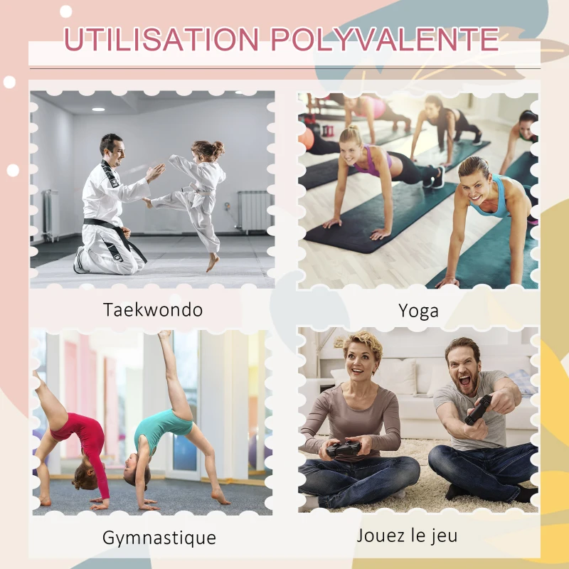 HOMCOM Airtrack tapis de gymnastique gonflable tapis de tumbling entraînement avec pompe à air électrique dim. 300L x 100l x 10H cm tissu stratifié PVC rose