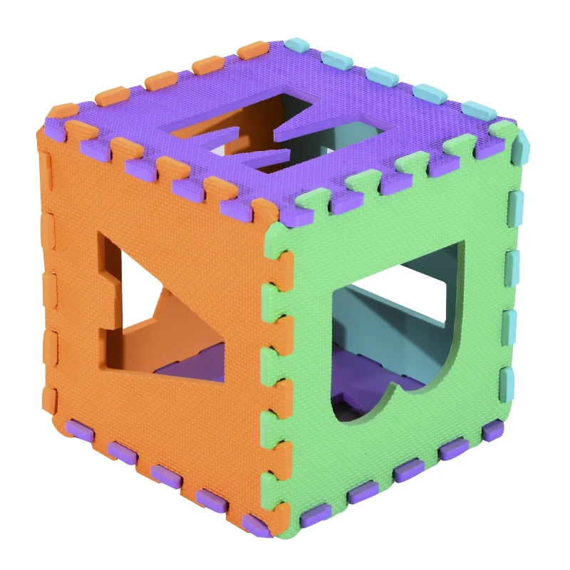 HomCom Tappeto Puzzle 26 Pezzi da Gioco Set  31x31cm, colorato