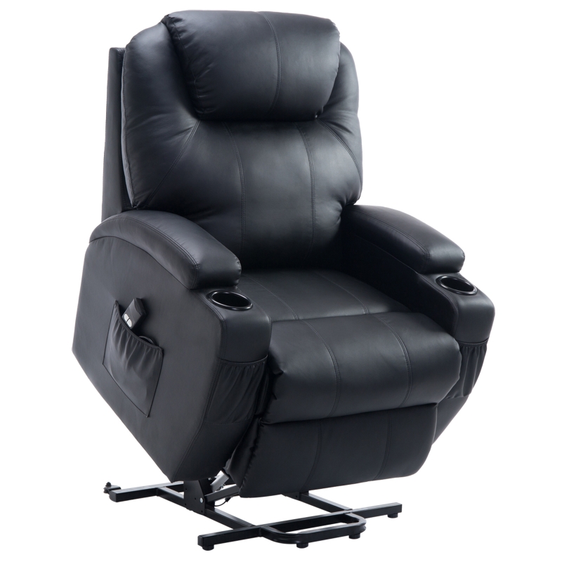 HOMCOM Fauteuil Électrique sur Roulettes Noir