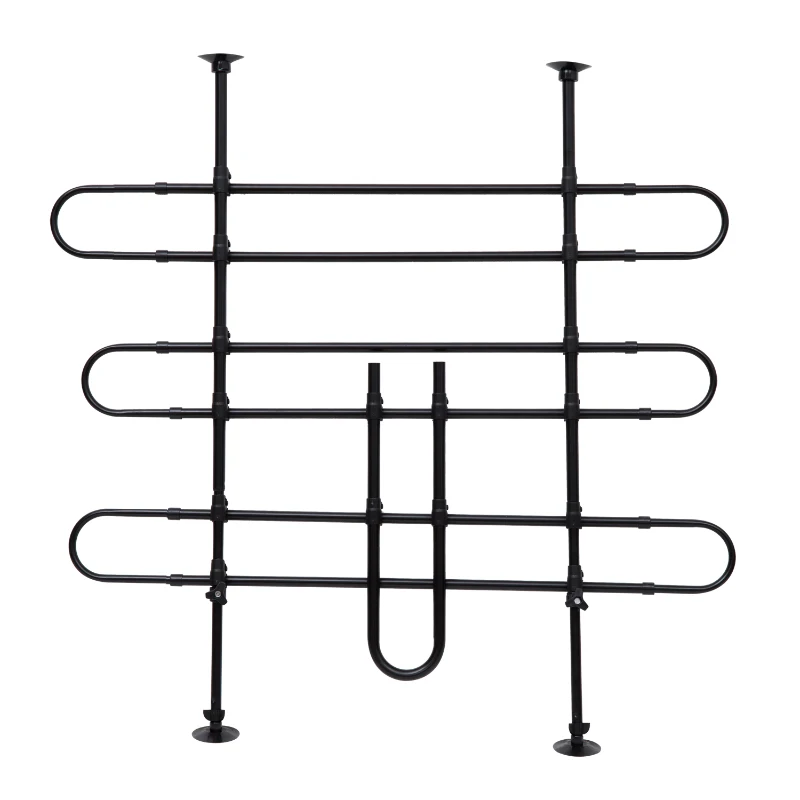 PawHut Rete Divisorio Regolabile per Auto, Dimensioni Universali, per Cani e Animali Domestici, in Metallo e PVC, Nero, 85-150 x 85-128cm