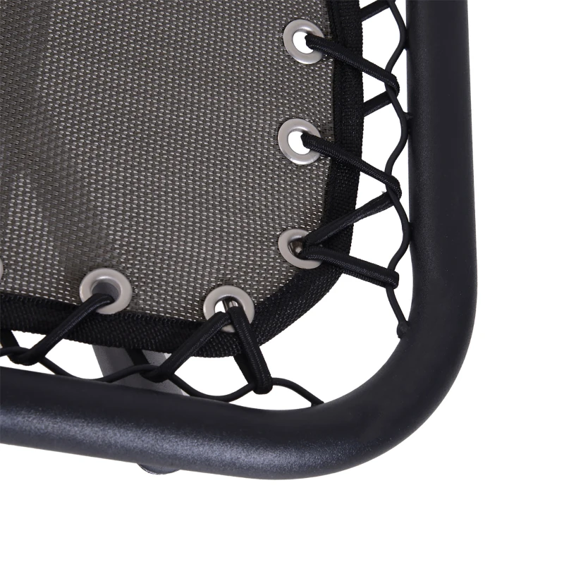 Outsunny Sedia Sdraio Zero Gravity Reclinabile e Pieghevole in texteline, Grigio