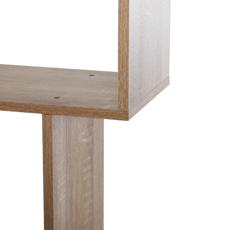 HOMCOM Libreria in Legno Design Moderno con 8 Ripiani, 70x24x178cm, Color Legno Naturale