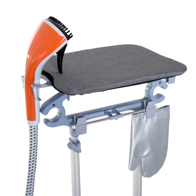 HOMCOM Stiratrice a Vapore, Ferro da Stiro Verticale da 2L, Potenza 1950W con 2 Aste Portatile, 35x25x23cm