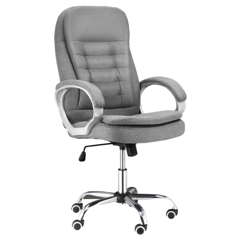 Fauteuil de bureau manager grand confort toile lin